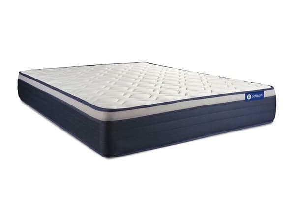 Ensemble Matelas Sommier 135x190 cm - Actimemo Max - Sommier Kit Grå