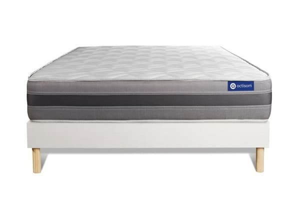 Ensemble Madrass och Sängram 180x190 cm - Actilatex Relax - Sängram Kit Vit