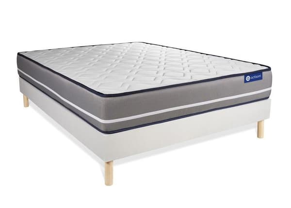Ensemble Madrassochram 135x200 cm - Actilatex Pur - Sänggavel Kit Vit