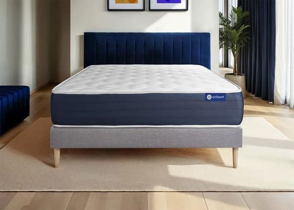 ACTIMEMO SLEEP 80x200 Memory Foam Madrass Set 5 Komfortzoner + KIT Grå Bas 80 x 200 cm Grå