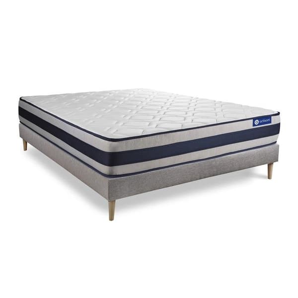 Sängset madrass 180x200 Actimemo ergo - 24 cm - Fast - grå sängram kit