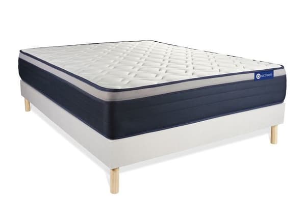 Ensemble Matelas Sommier 160x190 cm - Actilatex Max - Sommier Kit Vit