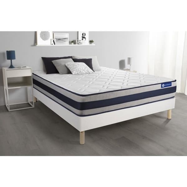 Sängram och madrass 200x200 Actilatex ergo Latex och minnesskum - 24 cm - Fast - vit sängram kit