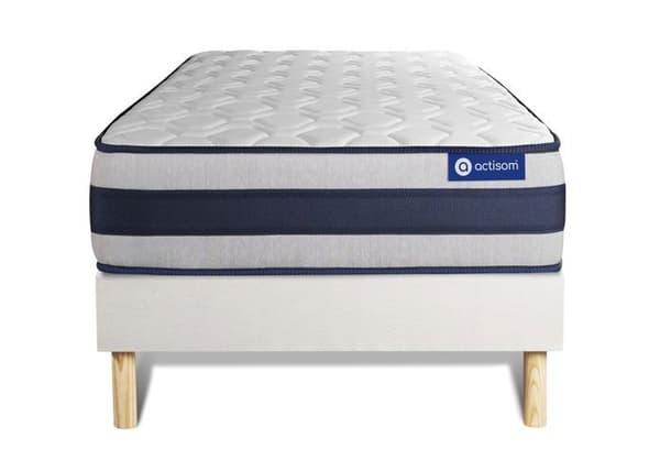 Sängset madrass 90x190 Actilatex ergo Latex och minnesskum - 24 cm - Fast - sängram kit Vit