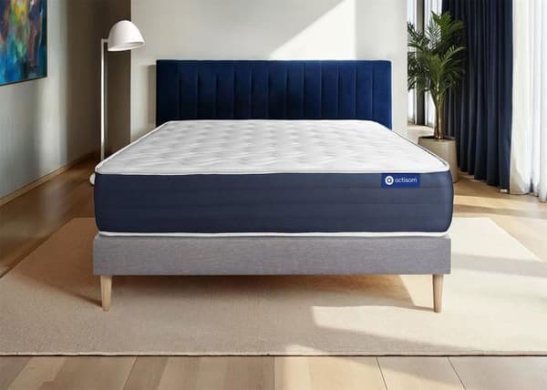 Ensemble Madrass och Sänggavel 150x190 cm - Actilatex Sleep - Sänggavelkit Grå