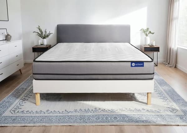 Ensemble Madrass Säng 150x190 cm - Actilatex Night - Sängram Kit Vit