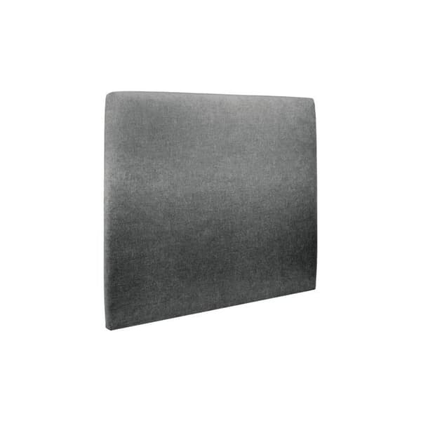 Säng 140x190cm med stoppad huvudgavel i tyg och anthracite sängbotten - Total höjd: 29cm