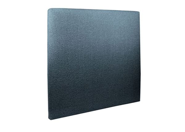 Säng 150x190cm med tuftad sänggavel i bouclé och kit sängbotten Blå - Total höjd: 29cm