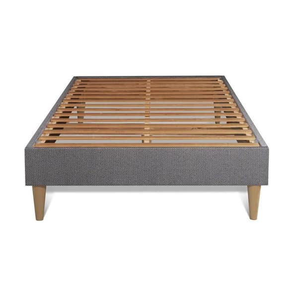 Sänggavel och madrass 90x190 Memo zen Minne av form - 26 cm - Fast - sänggavel kit grå