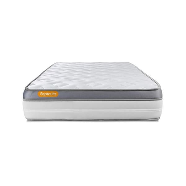 Sänggavel och madrass 90x190 Memo zen Minne av form - 26 cm - Fast - sänggavel kit grå