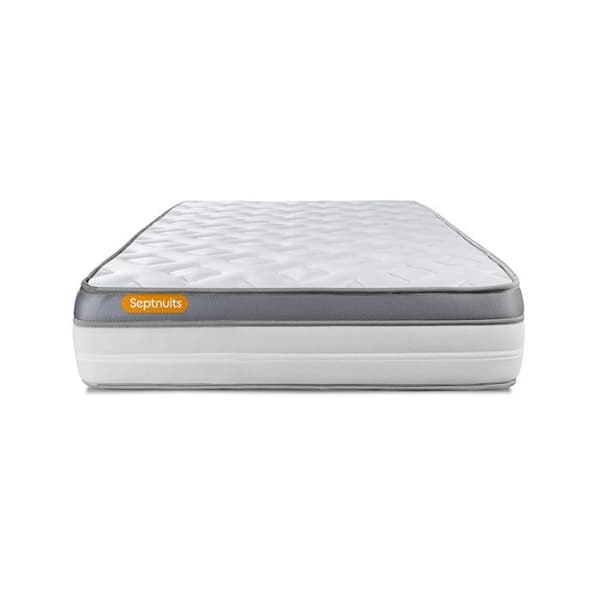 Sänggavel och madrass 90x190 Memo zen Minne av form - 26 cm - Fast - sänggavel kit grå