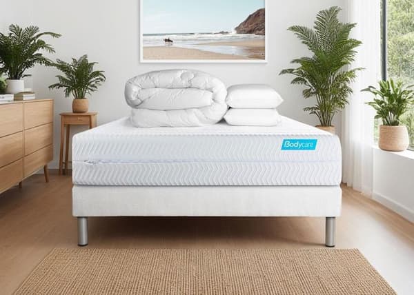 Sängram med madrass - BODY CARE - Biocare - 140x190 cm - 26 cm - Minnesskum