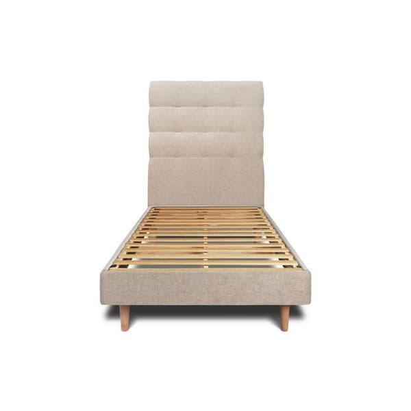 Försäng 90x200cm med tuftad tyggavel och sängbotten kit - Massivt trä - Modern skandinavisk stil