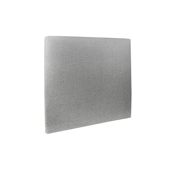 Säng - Märke - 150x190cm - Grå - Klädd sänggavel i bouclét - Sängram kit