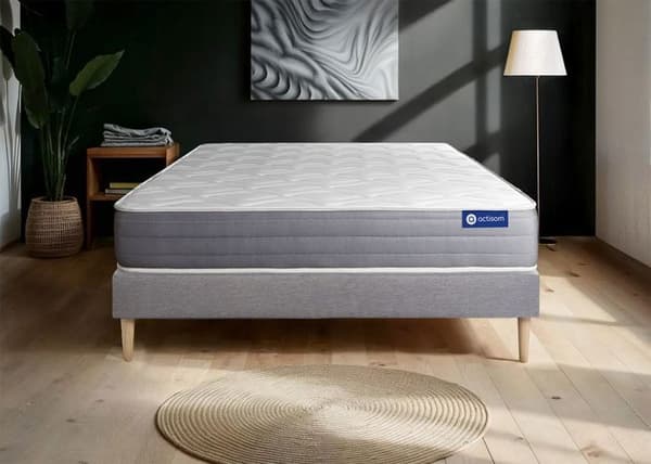 Madrass- och boxspringset 140x220 cm - Actimemo Dream - Boxspringkit Grå