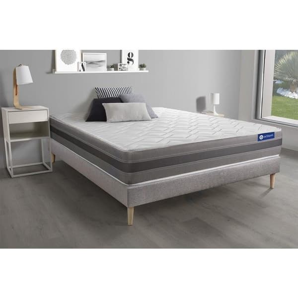 Actimemo relax 200x200 madrassbottelset - 24 cm - Medium fast - grå kitbotten