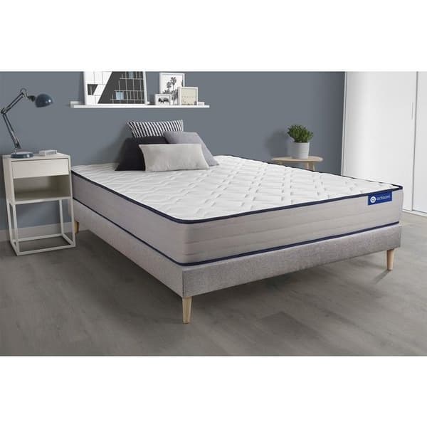 Ensemble madrass med fickfjädrar och minnesskum ACTIFLEX FORM 80x190 cm 5 komfortzoner + s 80 x 190 cm Grå