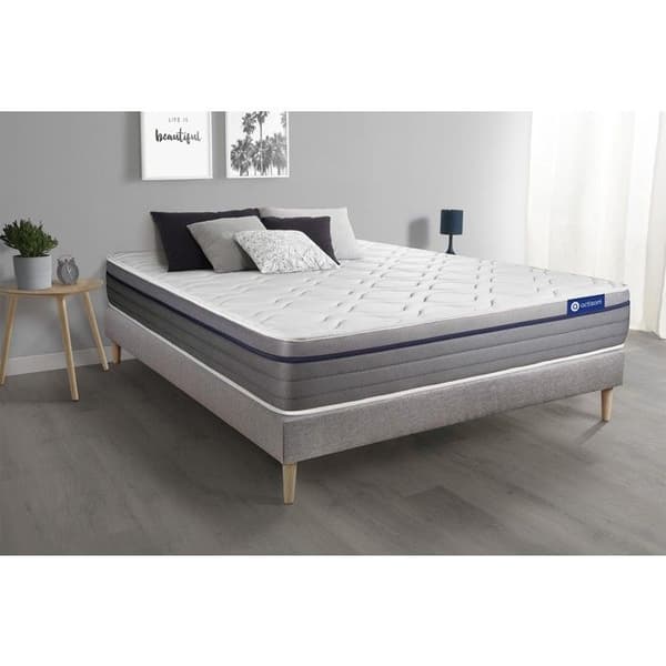Sängställning madrass 140x200 Actimemo zen - 26 cm - Balanserad - grå sängstativsats