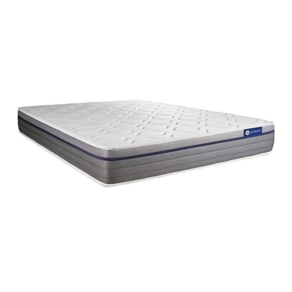 Ensemble sängstomme madrass 200x200 Actimemo zen Minne skum - 26 cm - Balanserad - sängstomme kit Vit