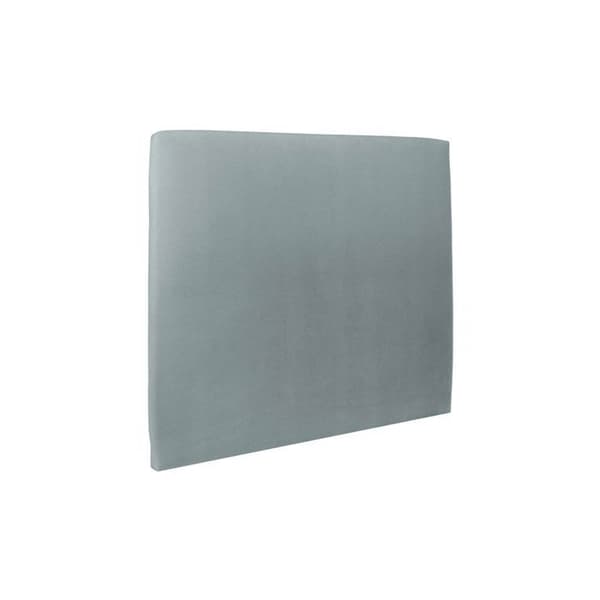 Säng - MARQUE - 140x190cm - Grå - Sänggavel i sammetsklädsel - Sängram kit