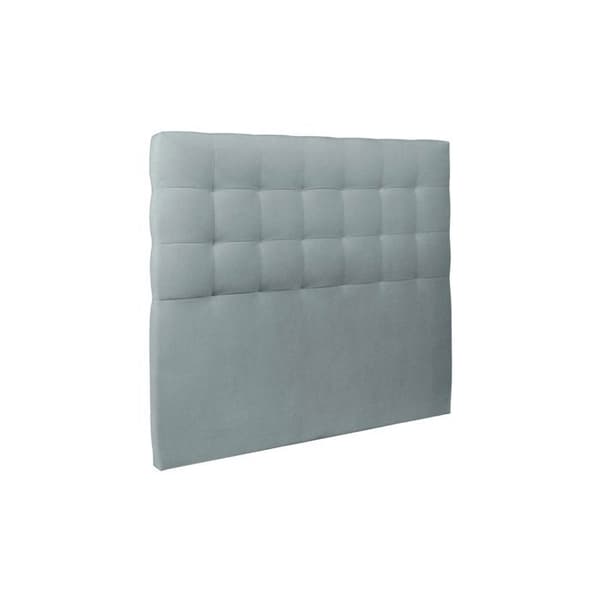 Säng - Märke - 140x200cm - Klädd huvudet av sammet - Sängbotten kit - Gråblå
