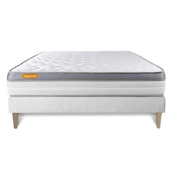 Memo Zen Memory Foam Boxspringmadrassset 180x200 - Septnuits - Fast - Ribbor - Excellent - Vit
