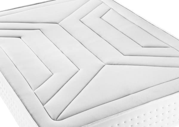 Ensemble Vingt-Quatre 160 x 200 cm sängram Kit Vit - Vingt-Quatre - Fjäder - Fast - 2 personer