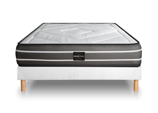 Exklusivt set 200 x 200 cm boxmadrass Vitt kit