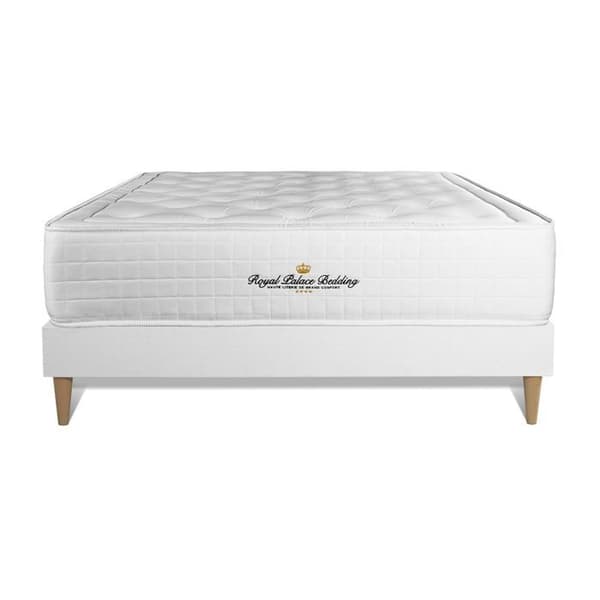 Buckingham Memory Foam 200x200 Madrassbotten Set - 30 cm - Balanserad - Vit Kit Botten
