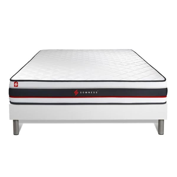 SOMNESS FORM 180x200 skummadrassset - Fast - Vit