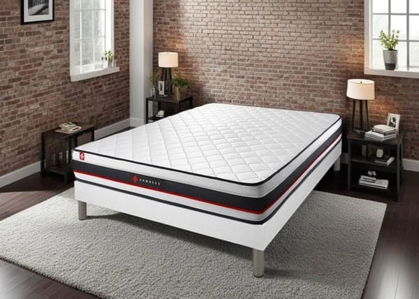 SOMNESS FORM 180x200 skummadrassset - Fast - Vit
