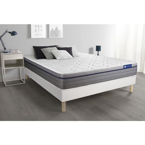 160x200 Actilatex Zen latex- och memoryskummadrassbottenset - 26 cm - Balanserad - Vitt setbotten