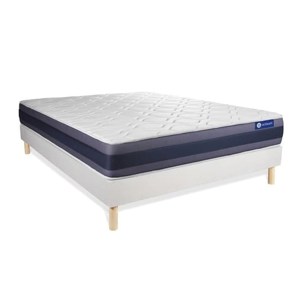 Sängpaket säng madrass 200x200 Actimemo morpho minneskfoam - 24 cm - Balancerad - sängkit Vit