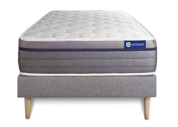 Sängset Resårer i påse + Minnesskum ACTIFLEX ZEN 80x200 Maxi tjocklek 7 zoner av con 80 x 200 cm Grå