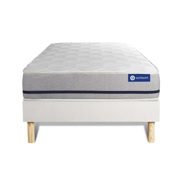Ensemble madrass 120x200 ACTIMEMO SOFT 3 komfortzoner + sängram KIT vit 120 x 200 cm Vit