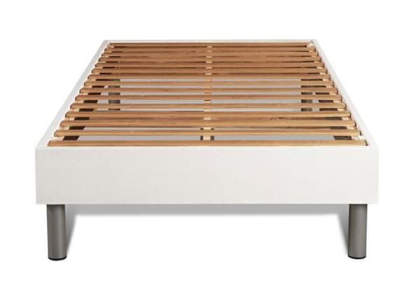 Set 90x200 madrass BOOST med pocketfjädrar och minnesskum + sängram kit vit 90 x 200 cm Vit