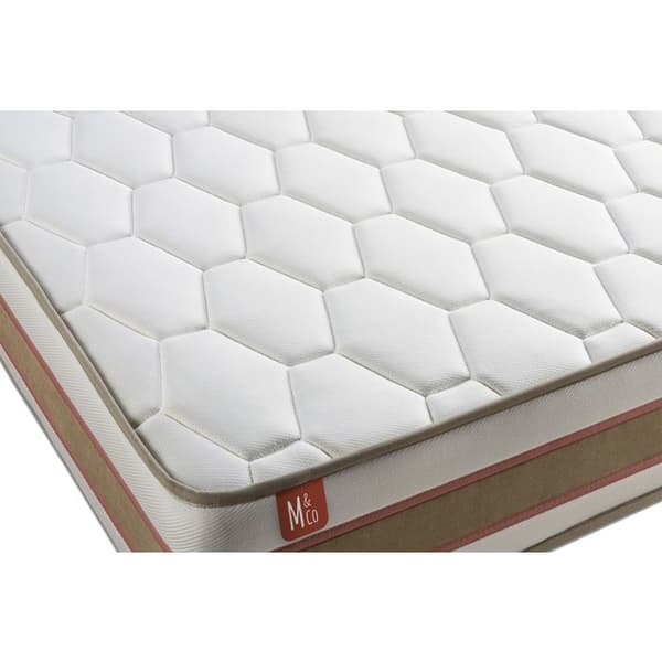 LE DIÉLICAT 90x200cm set Pocketfjädrar + Memory foam 5 komfortzoner - Tjocklek 26cm + Beige kitbotten