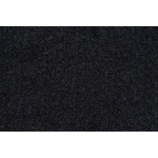 Säng 180x200cm med huvudgavel i bouclémönster och sängbotten kit Svart - Totalhöjd: 29cm