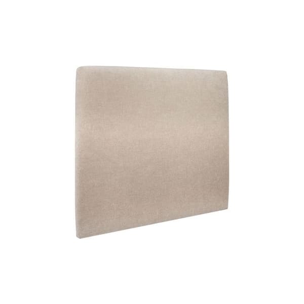 Säng 160x200cm med klädd huvudytta och sängbotten i beige-brunt kit - Total höjd: 29cm