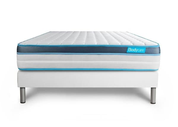 Ensemble sängbotten madrass 160x200 BodyFit Memory foam - 24 cm - Fast - Vit
