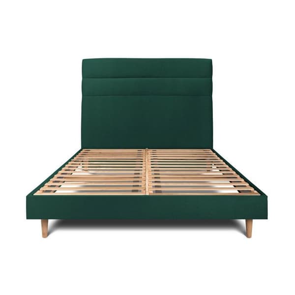 Lit - Längder Sammet - Grön - 160x200cm - Massivt Trä - Sängram Kit