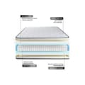 Miniatyrbild 3 av 4: Pack 180x200 FLEXY madrass + svartsängsats + 2 minnesskumskuddar 60x40cm + Percale-dynan 260x240cm 180 x 200 cm svart