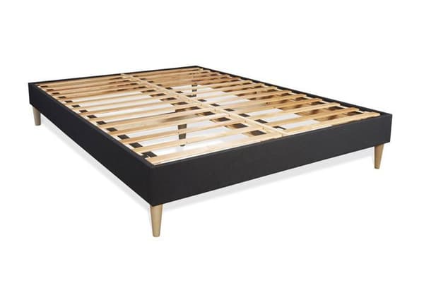 Pack 180x200 FLEXY madrass + svartsängsats + 2 minnesskumskuddar 60x40cm + Percale-dynan 260x240cm 180 x 200 cm svart