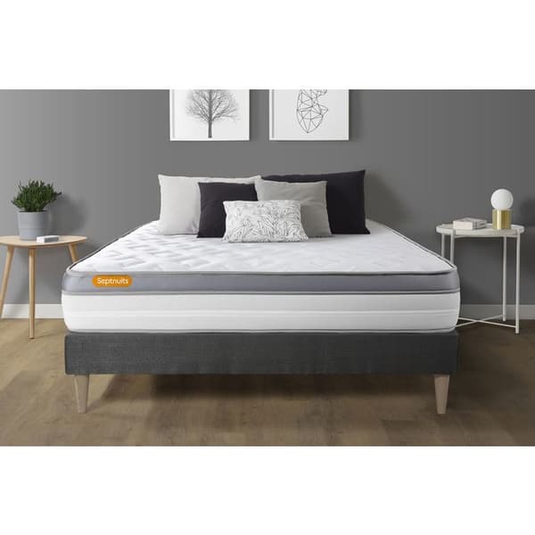 Memo Zen 140x200 Madrassbotten i Memory Foam - 26 cm - Fast - Grå Kit-botten - Septnuits
