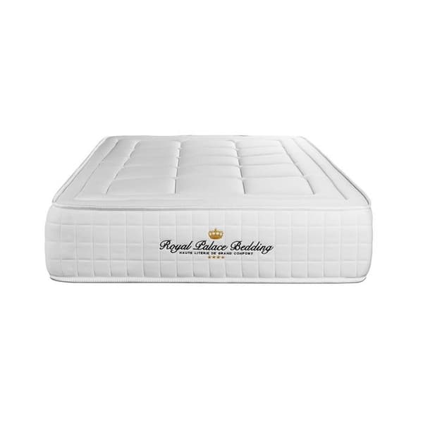 Sängset madrass 90x190 Balmoral Memory Foam - 24 cm - Fast - sängbotten kit vit