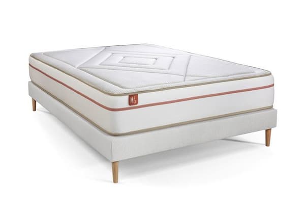 LE PAISIBLE set 140x200cm BioVisco memoryskum - Tjocklek 24cm + Vit kitbotten