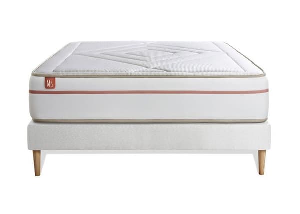 LE PAISIBLE set 140x200cm BioVisco memoryskum - Tjocklek 24cm + Vit kitbotten