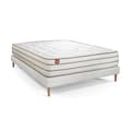 Miniatyrbild 3 av 6: Pack madrass LE DOUILLET 140x200cm Memory Foam BioVisco + ram underlag kit Vit + 2 kuddar + täcke