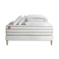 Miniatyrbild 1 av 6: Pack madrass LE DOUILLET 140x200cm Memory Foam BioVisco + ram underlag kit Vit + 2 kuddar + täcke