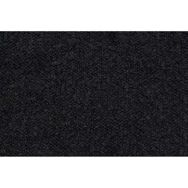 Säng 90x200cm med huvudgavel linjer bouclette och sängbotten kit Svart - Totalhöjd: 29cm
